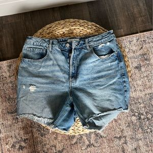 High waisted jean shorts